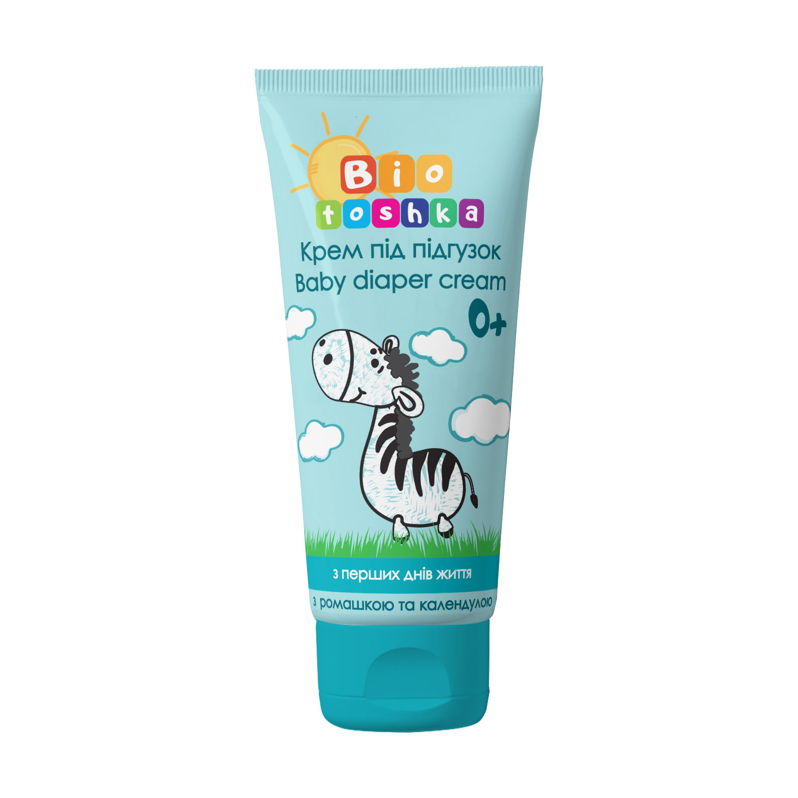 Дитячий крем-присипка під підгузник Bioton Cosmetics Biotoshka Baby Diaper Cream від народження, з екстрактом ромашки та календули, 75 мл